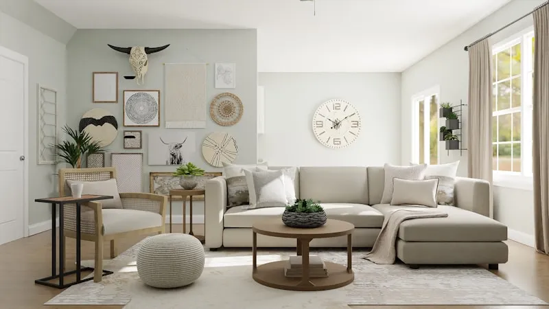 Bright living space in a Carlsbad coastal home